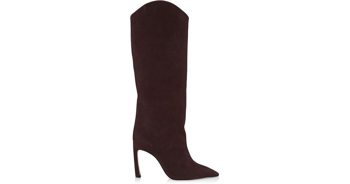 nubuck knee high boots