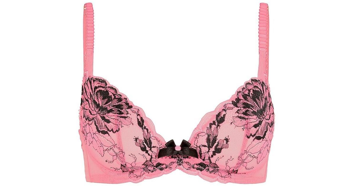 Agent Provocateur Yara Lace Bra in Pink Black (Pink) | Lyst