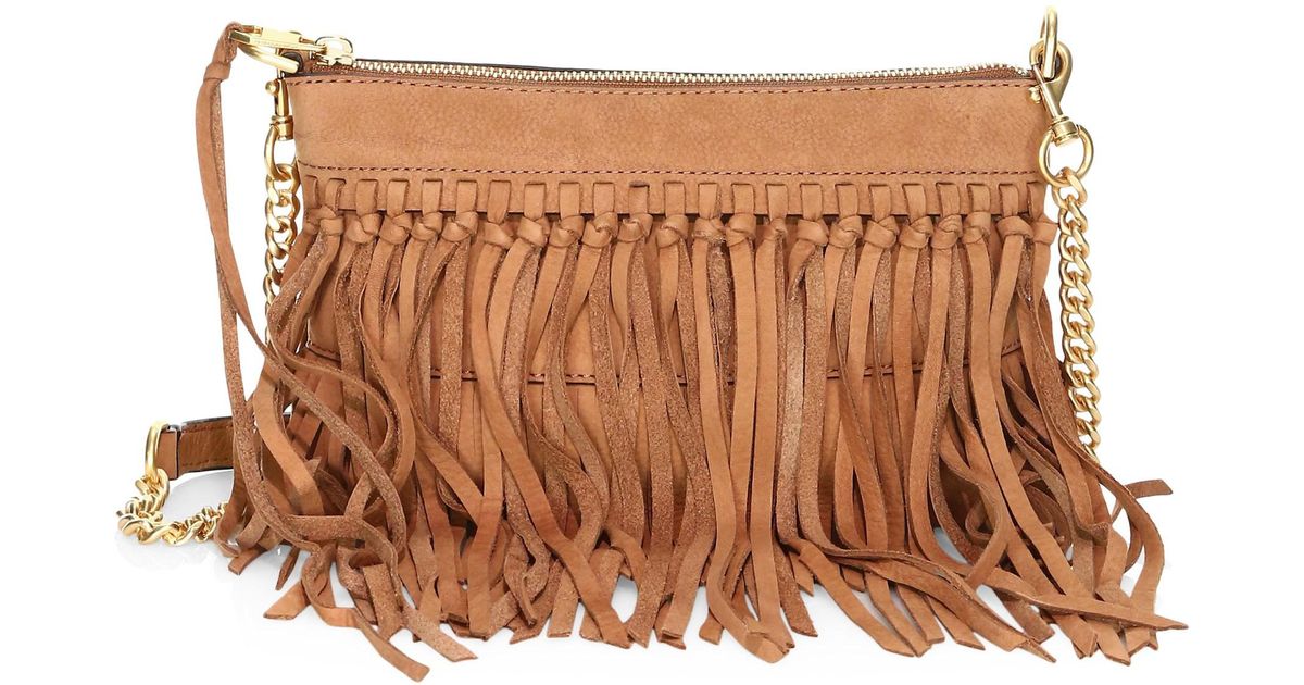 Rebecca Minkoff Multicolor Stevie Leather Fringe Crossbody Bag