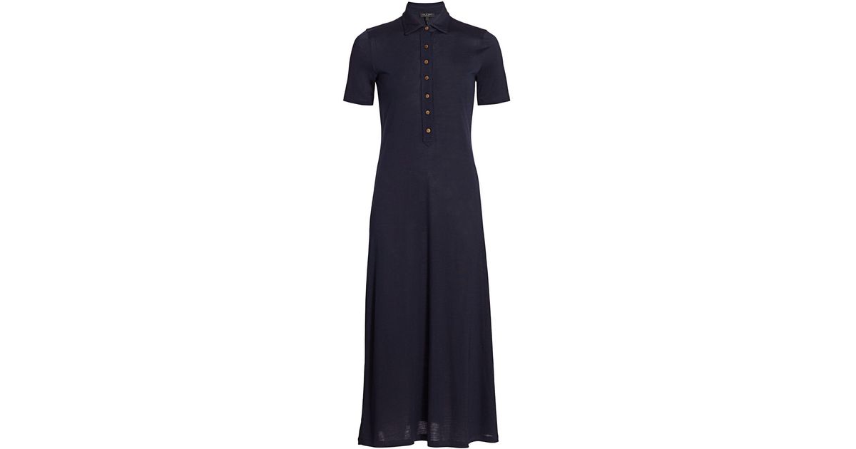 rag and bone rower polo midi dress