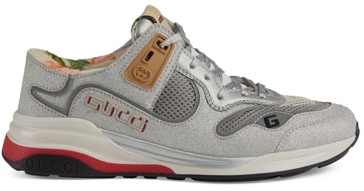 Gucci Rubber Ultrapace Sneakers in Silver (Metallic) Save 23 Lyst