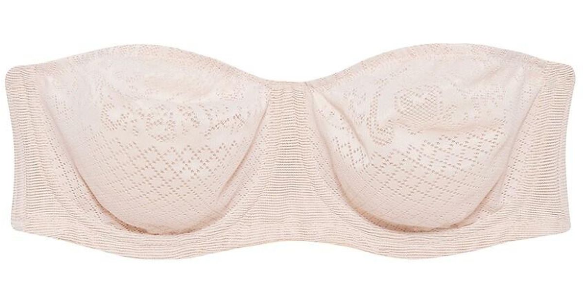 Wacoal Visual Effects Strapless Minimizer Bra in Pink Lyst