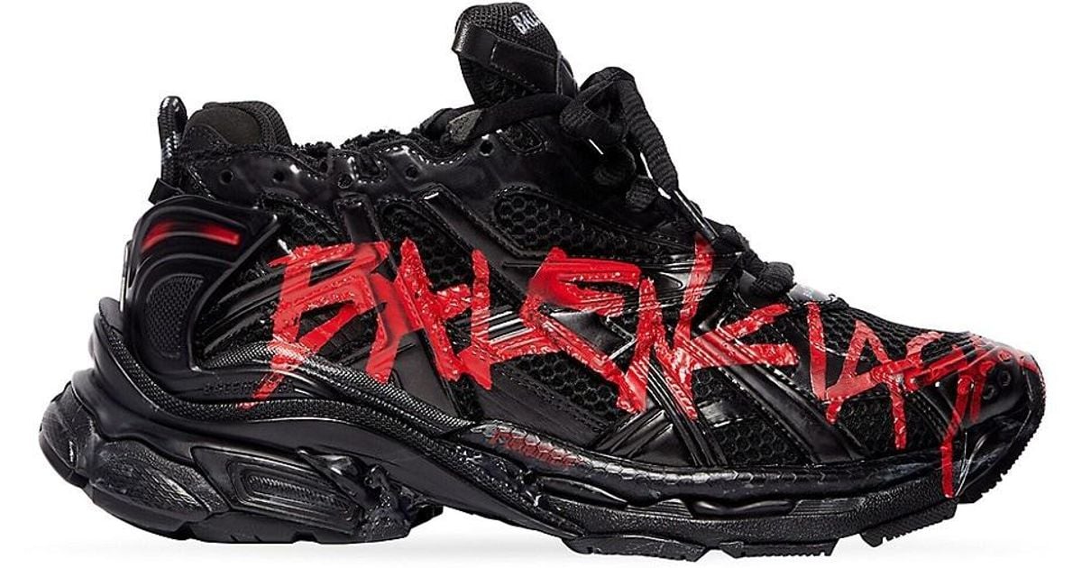 balenciaga runners mens red