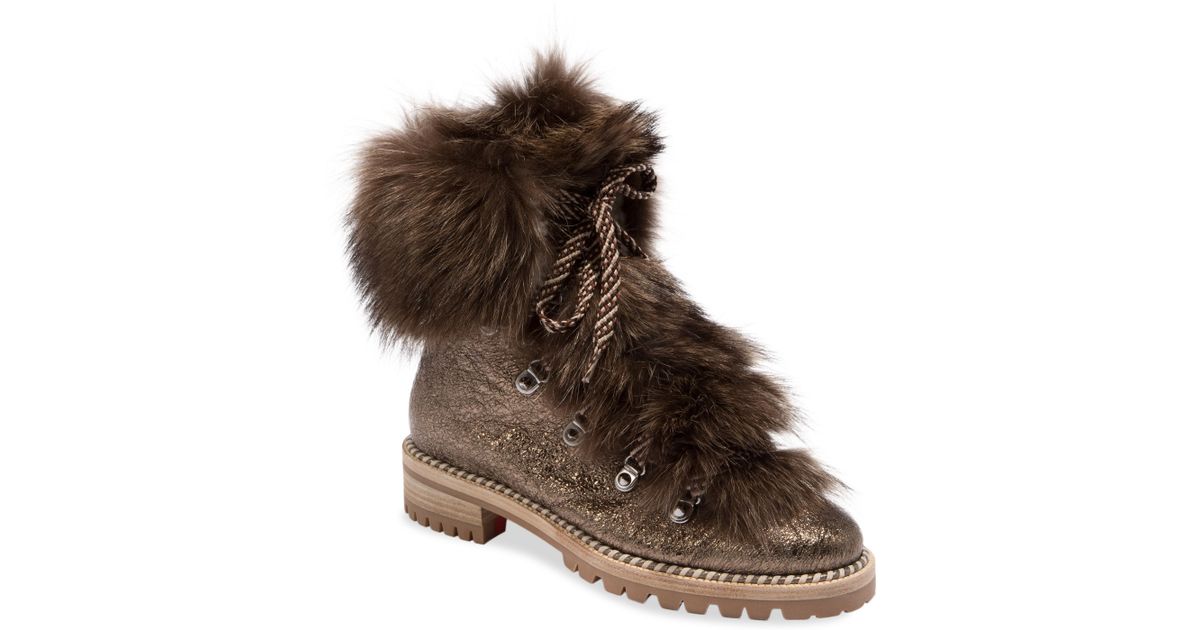 louboutin fur boots