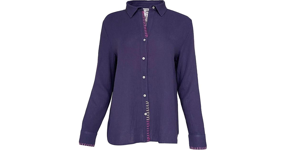 Lisa Todd The Beach Shirt in Purple | Lyst