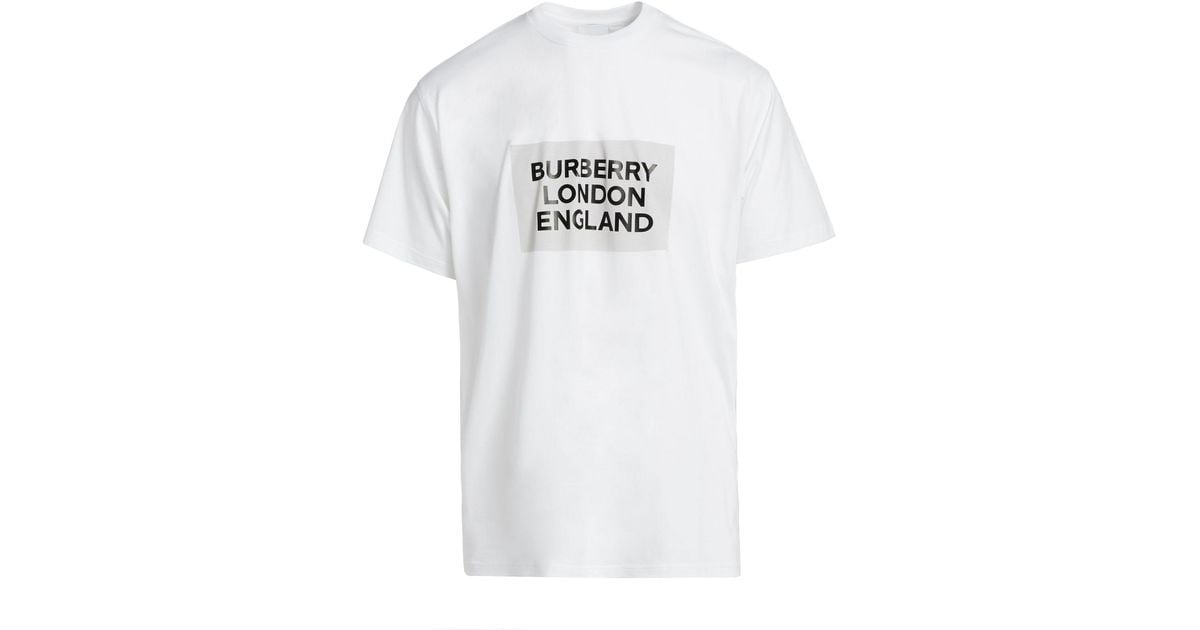 mens white burberry t shirt