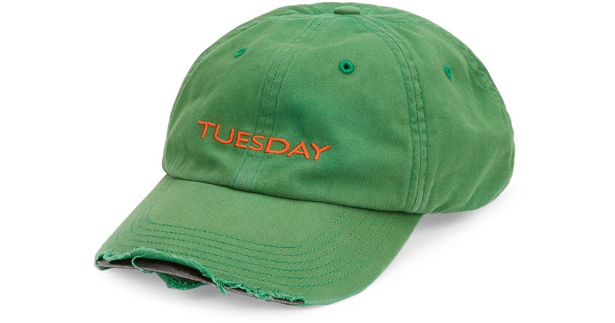 Embroidered Weekday Baseball Cap 
