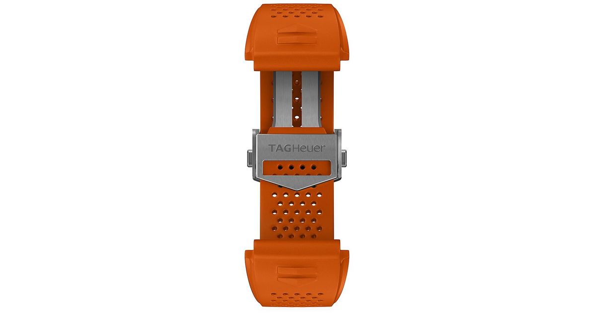 tag heuer connected orange strap