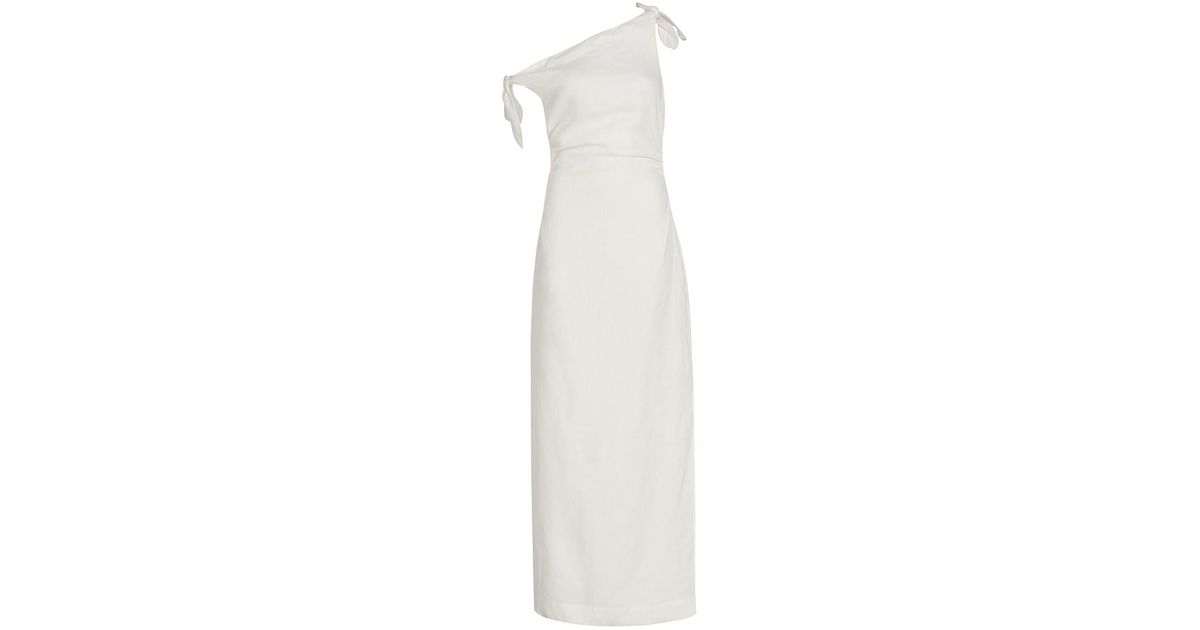 Sir. The Label Bettina Linen Tie Maxi Dress in White | Lyst