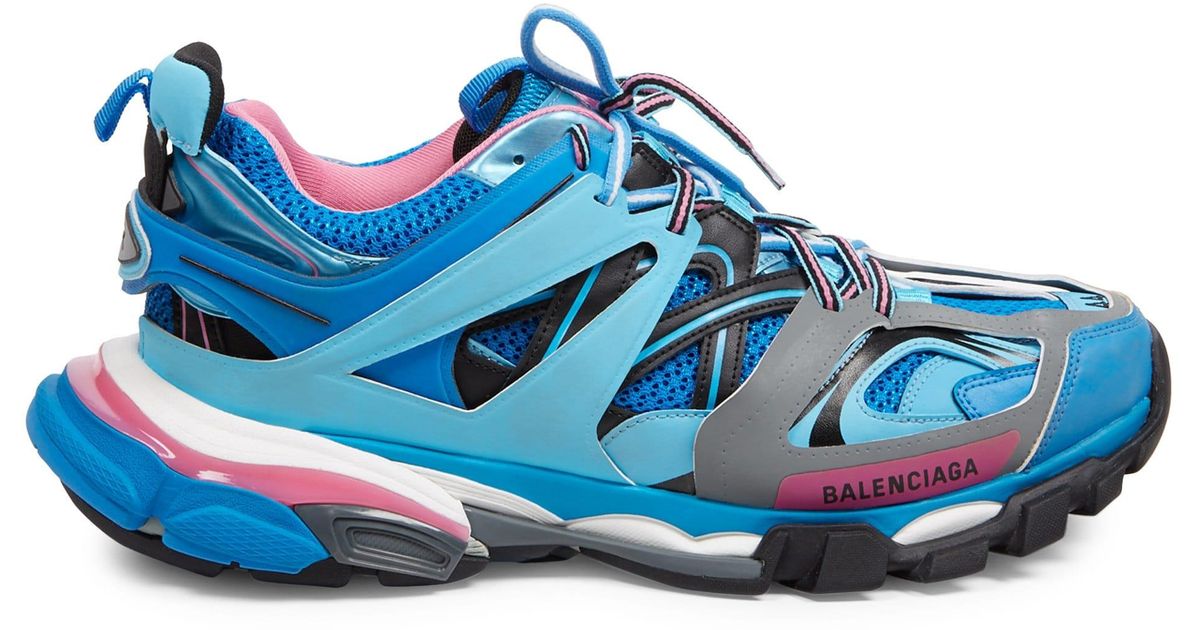 Balenciaga Rubber Track Colorblock Mixed Sneakers, Bleu Roi in Blue for ...