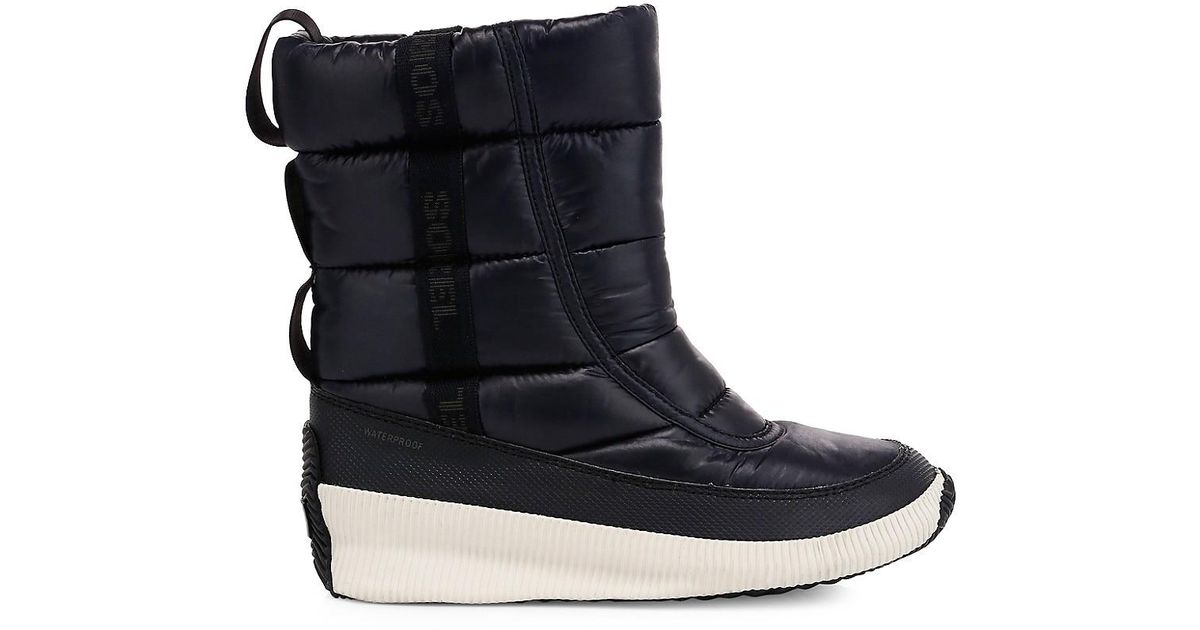 Sorel Rubber Ona Quilted Ankle Boots in Navy Black (Black) Lyst