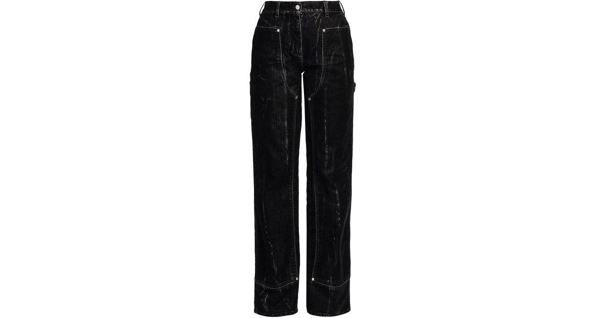 Stella McCartney Ankle-crop Denim Workwear Pants in Washed Black (Black ...