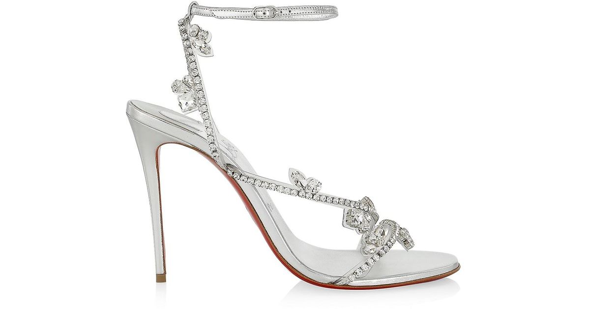 Christian Louboutin Joli Queen 100 Crystal-embellished Ankle-strap ...