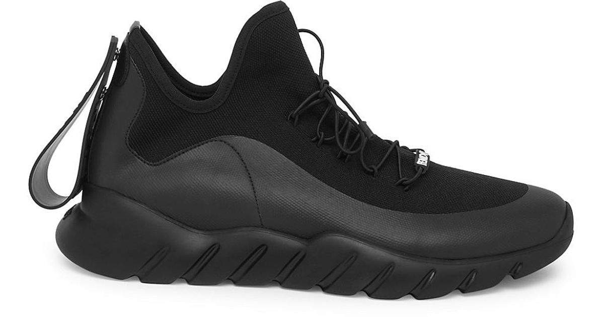 Fendi Leather Vocab High-top Sneakers 