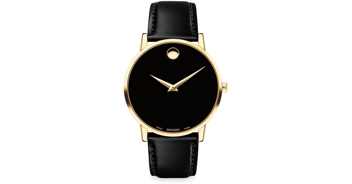 Movado Leather Core Museum Classic - 0607272 in Black for Men - Lyst