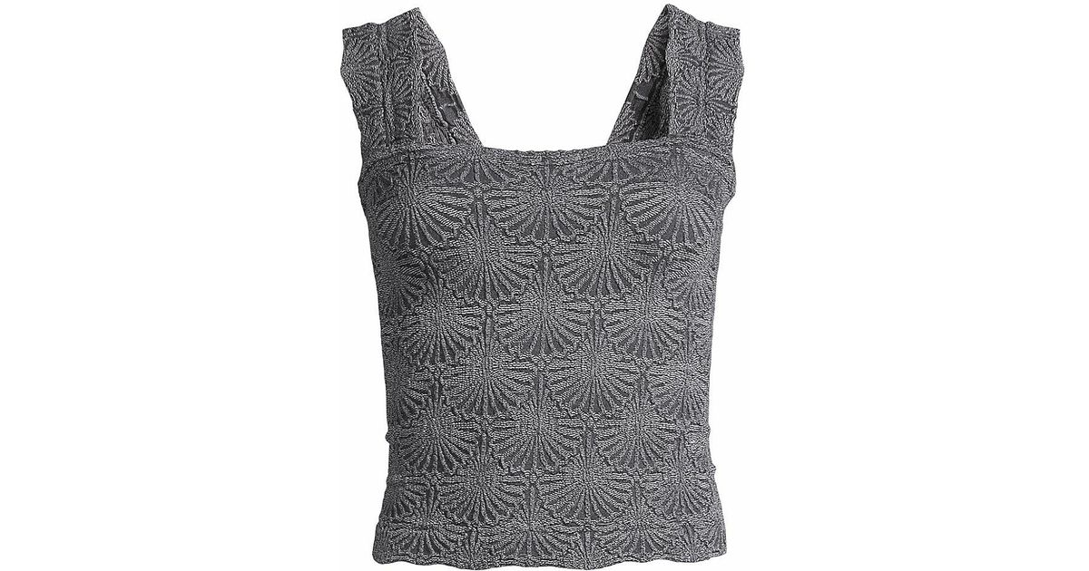 Free People Love Letter Floral Jacquard Camisole in Gray Lyst
