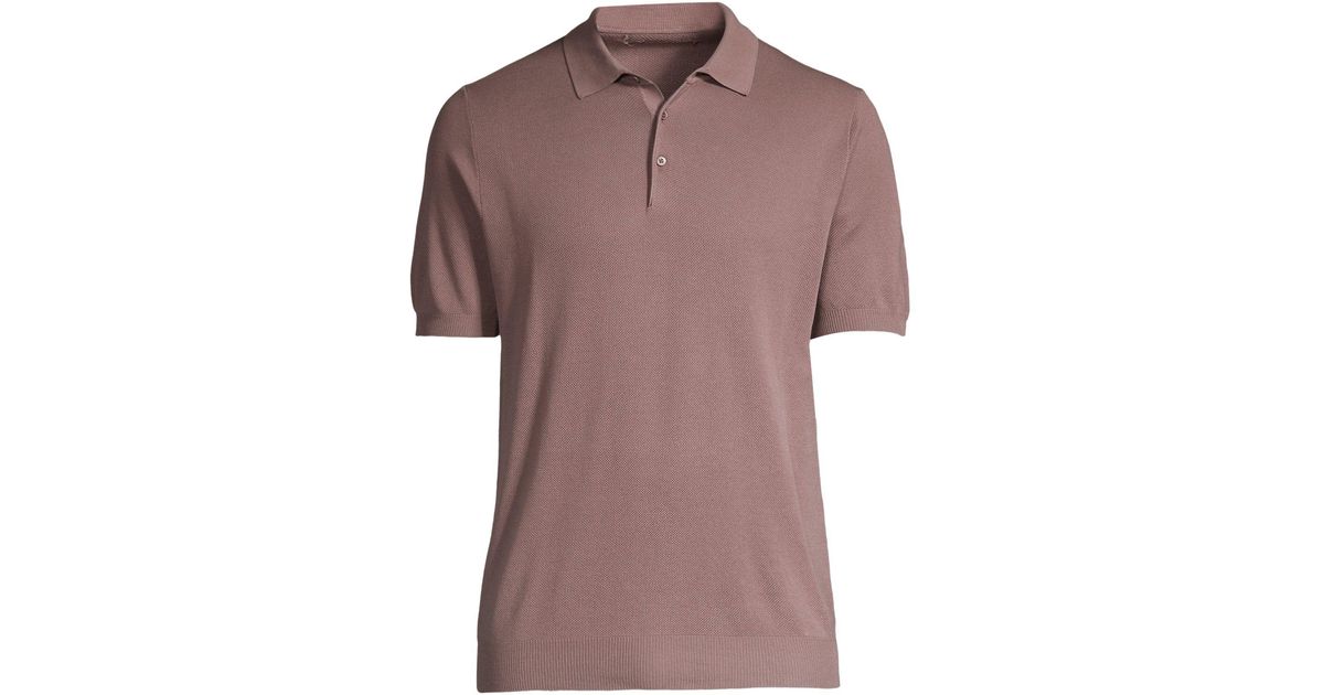 Corneliani Cotton Waffle Knit Polo in 