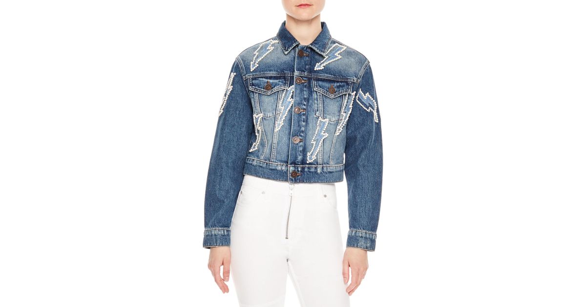 sandro embellished denim jacket