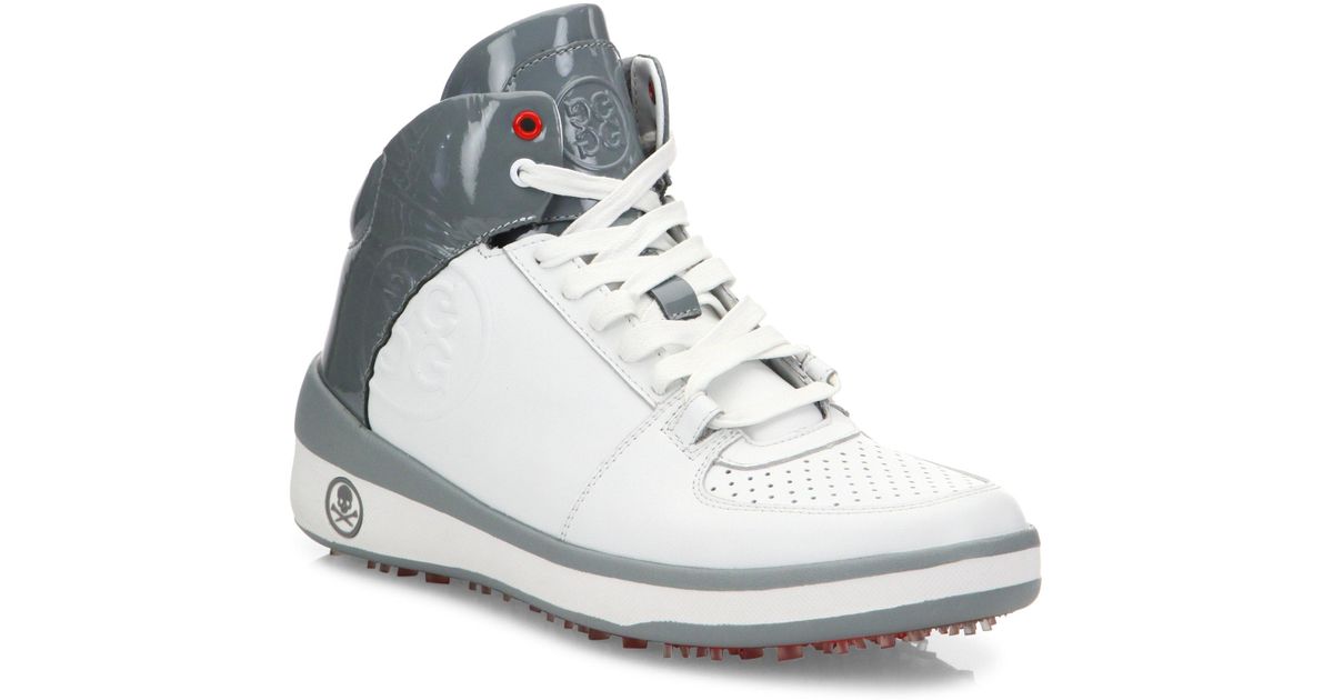 G/FORE Leather Crusader Sharkskin 9.5 Golf Shoes in Grey (Gray 