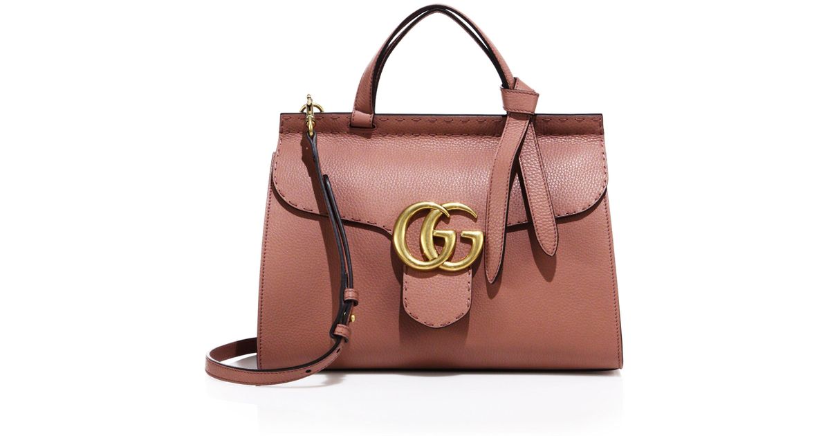 Gucci Gg Marmont Leather Top-handle Bag 