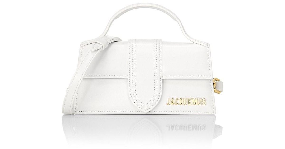 Jacquemus Le Bambino Leather Top Handle Bag in White Lyst