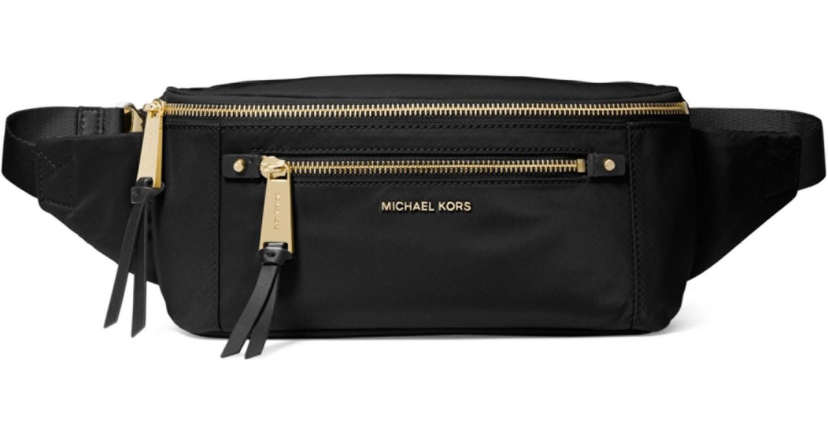 MICHAEL Michael Kors Nylon Belt Bag in Black | Lyst