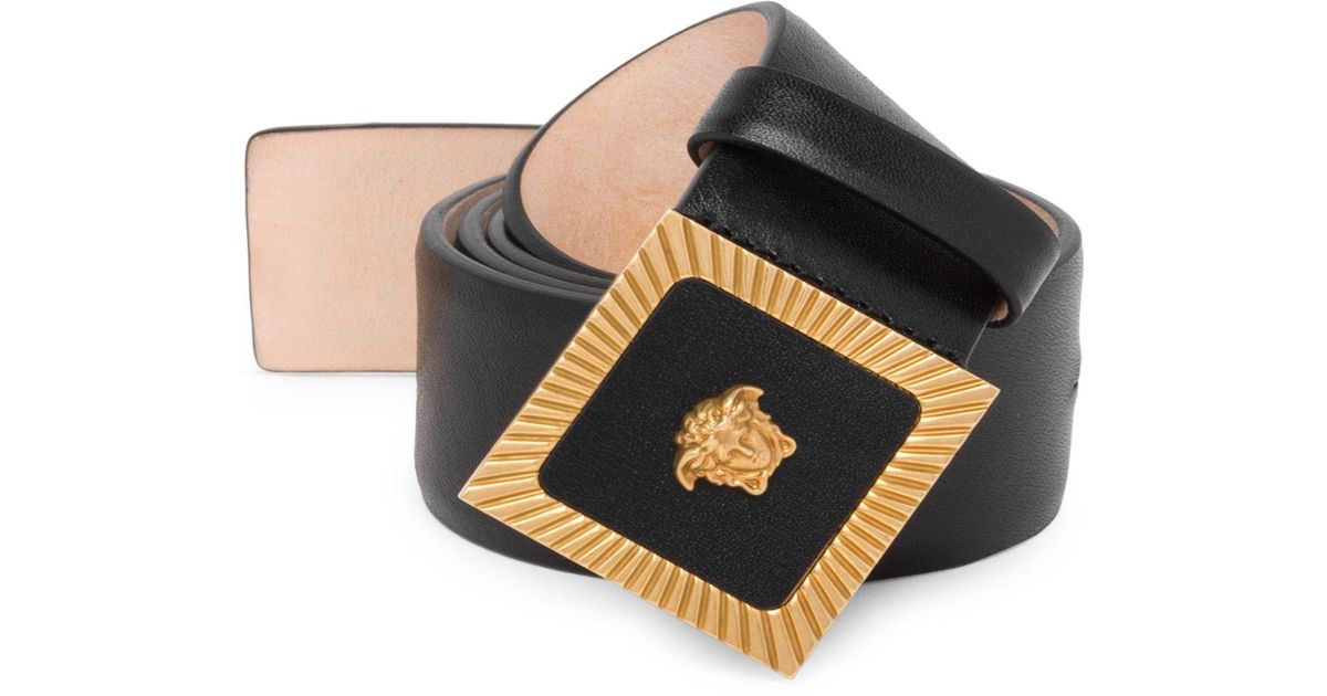 black versace belt gold buckle