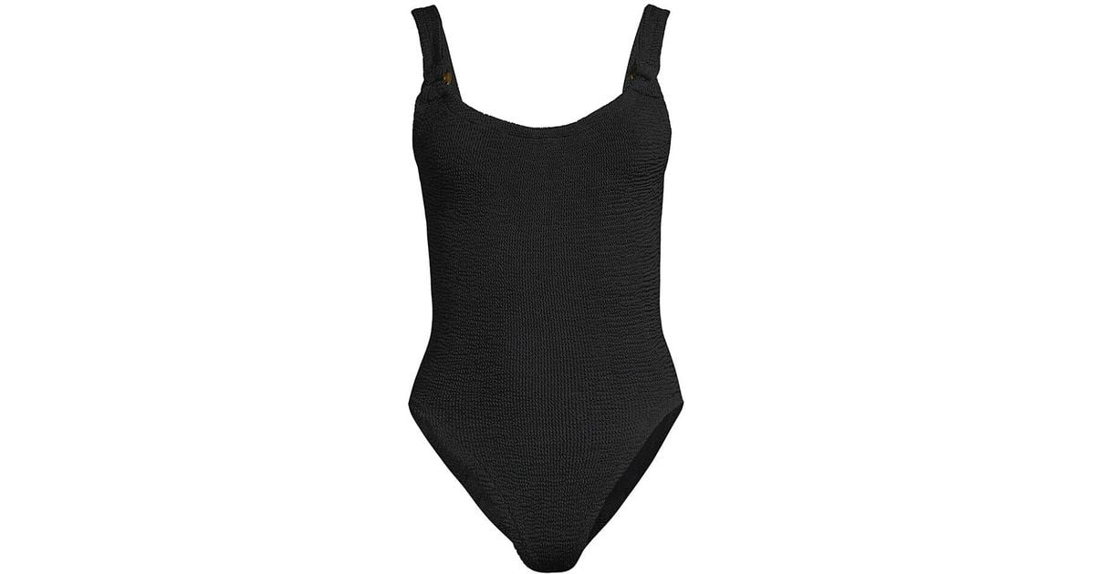 Hunza G Synthetic Domino One-piece Swimsuit in Black | Lyst