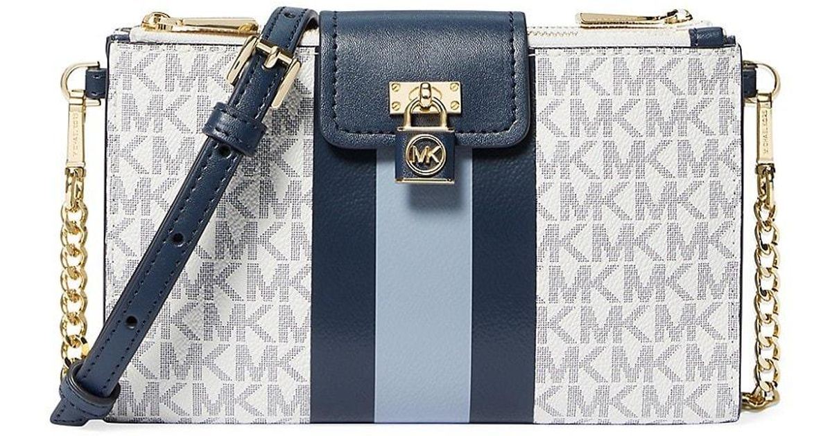 MICHAEL Michael Kors Small Ruby Double-zip Crossbody Bag in Blue | Lyst