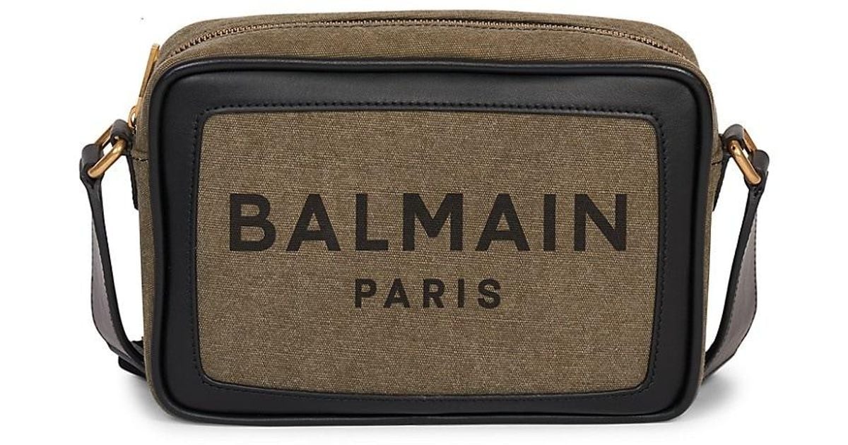 Balmain Barmy Leathertrimmed Canvas Camera Bag Lyst