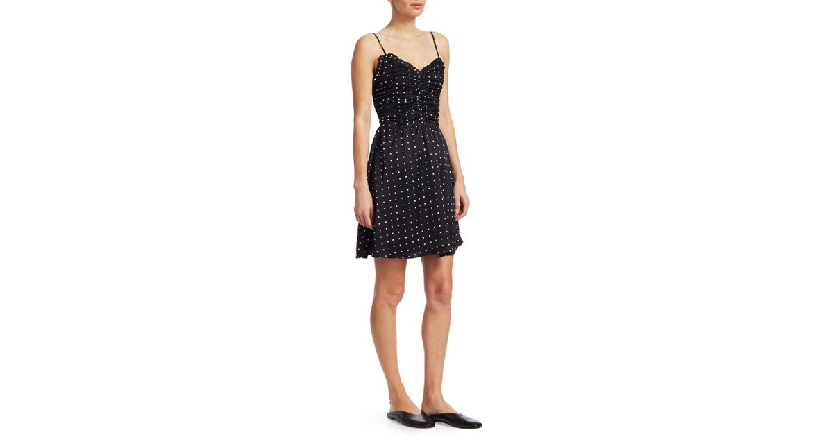 maje polka dot dress