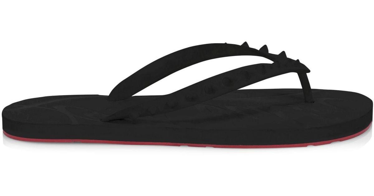 louboutin spike flip flops