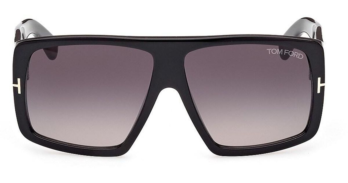 Tom Ford Raven 60mm Square Sunglasses in Gray for Men | Lyst