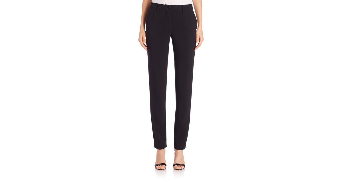Etro Synthetic Cady Skinny Pants in Black - Lyst