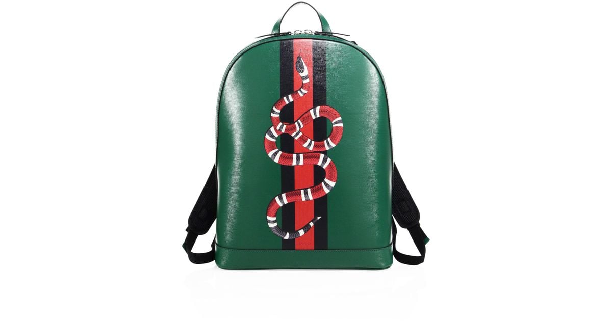 gucci snake print backpack