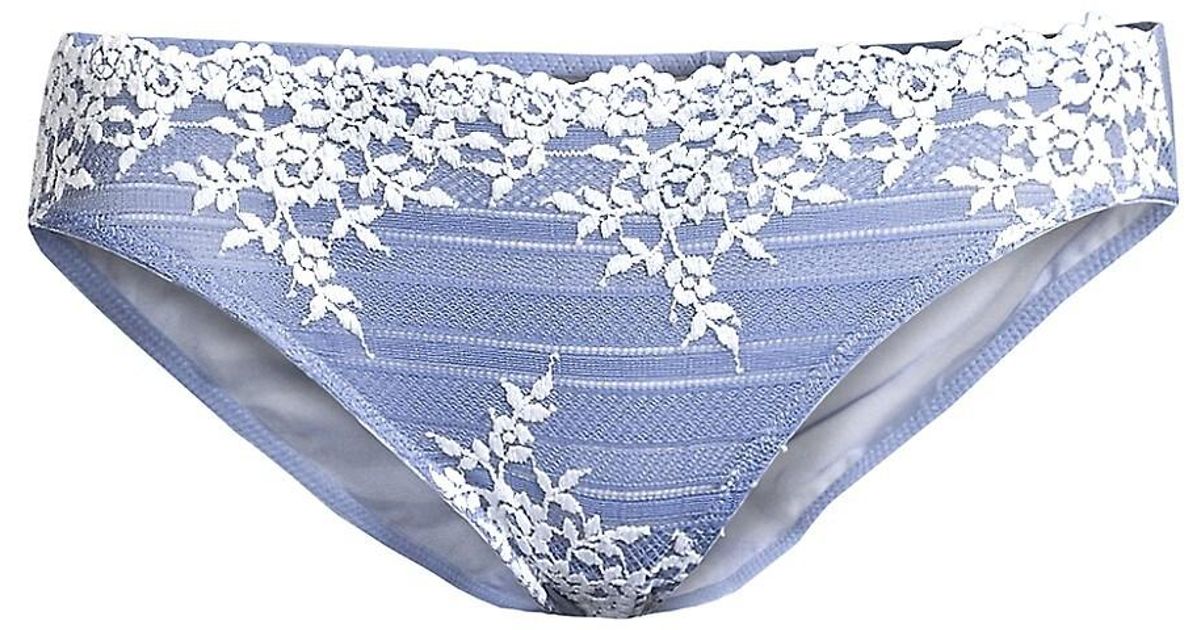 Wacoal Embrace Lace Panties in Blue Lyst