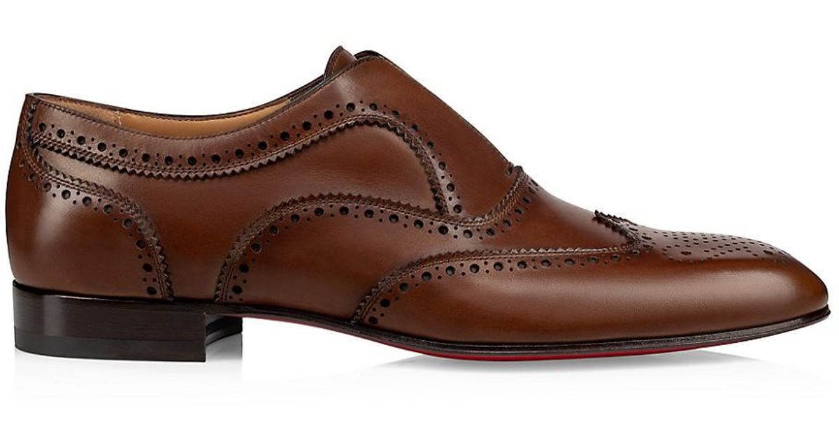 Leather Wingtip Oxford Flats 