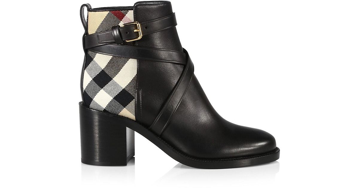pryle equestrian check ankle booties