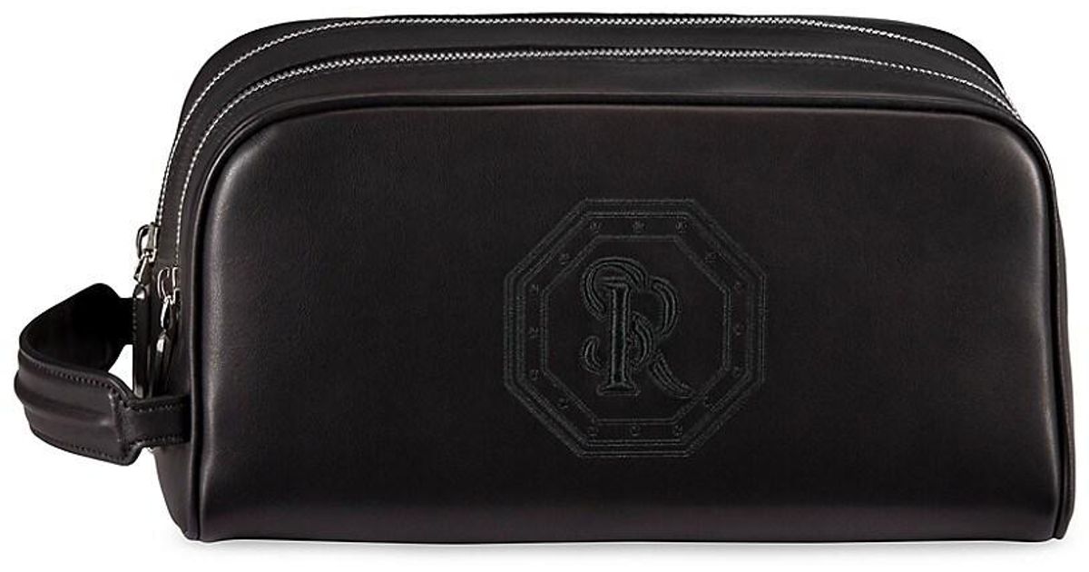 Stefano Ricci Calfskin Leather Toiletry Bag in Black for Men | Lyst