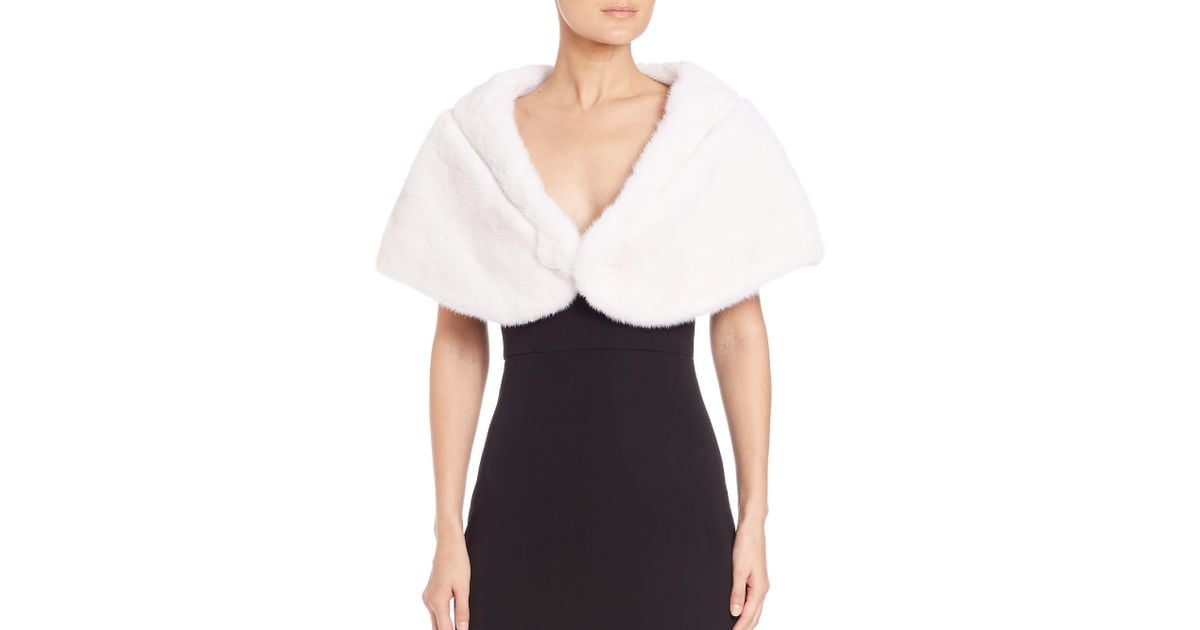 White Fur Stole >> Monique Lhuillier White Mink Fur Stole White Fur Stole >> Monique Lhuillier White Mink Fur Stole
