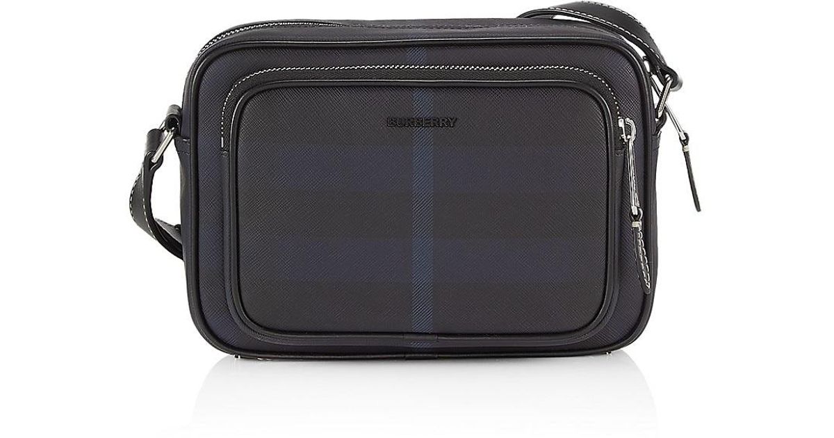 Burberry Leather Paddy Crossbody Bag in Dark Charcoal Blue (Black) for