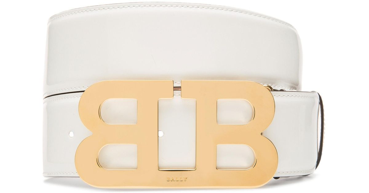white bally belt