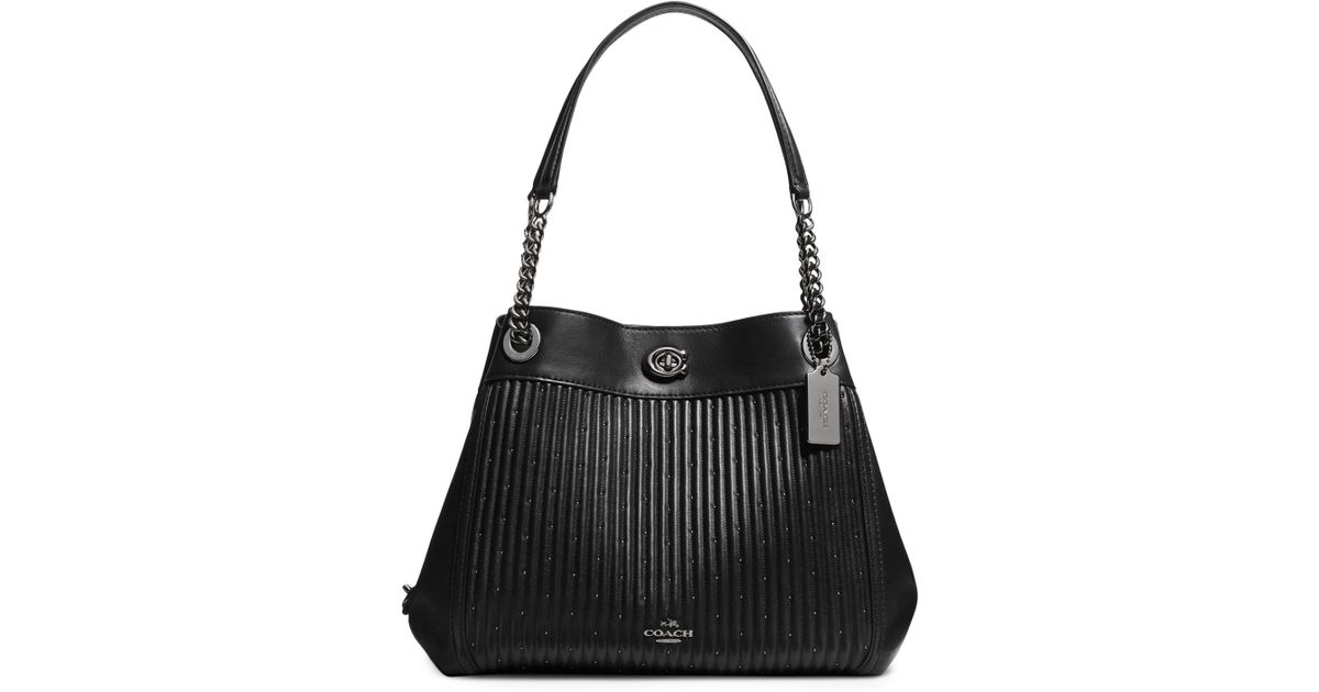 coach edie quilted leather shoulder bag