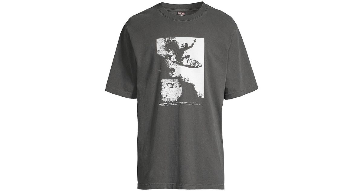 Noon Goons X Christian Fletcher Advertical T-shirt in Gray for Men | Lyst