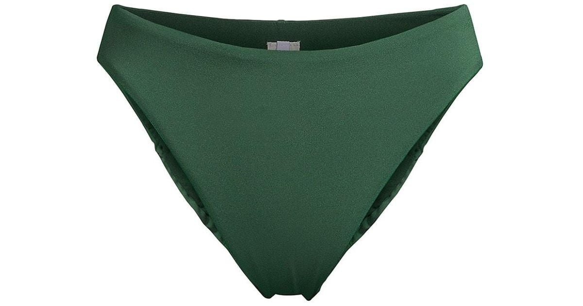 Robin Piccone Ava Mid-rise Bikini Bottom in Green | Lyst