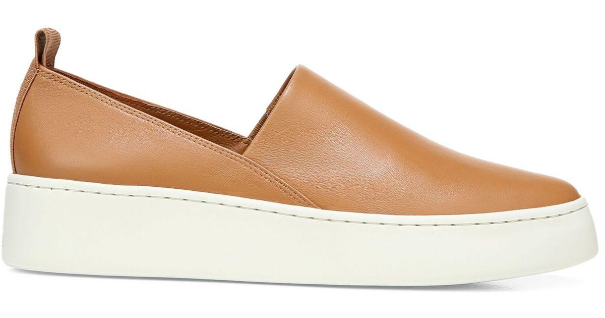 vince saxon leather sneakers