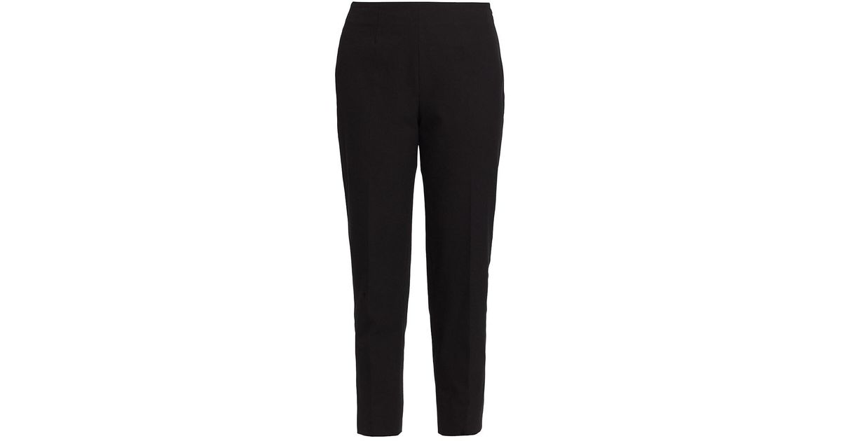 Piazza Sempione Audrey Cropped Stretch Wool Pants in Black | Lyst