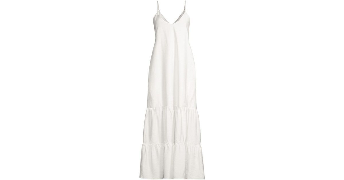 Peixoto Synthetic Parker Tiered Maxi Dress in White | Lyst