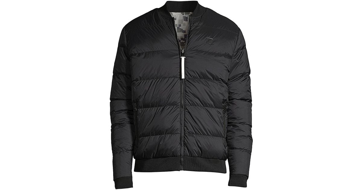 fila black reversible puffer jacket