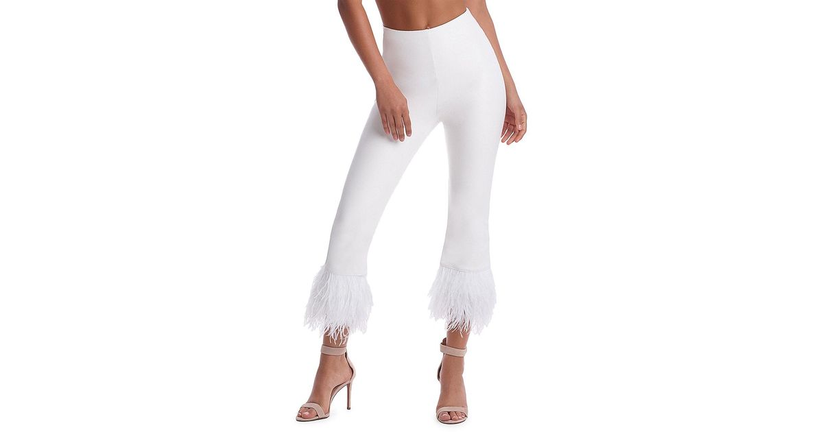 Commando Faux Leather Feather Flare Leggings in White | Lyst